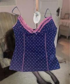 dot lingerie camisole (NavyxPink)
