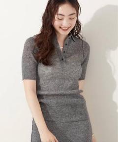 新品 Plage プラージュ シアー リブ ポロ ニット 半袖 シャツのサムネイル