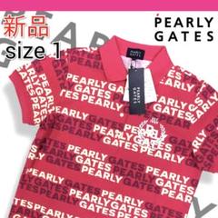 【新品】パーリーゲイツ レディース 総柄ポロシャツ（1 ）