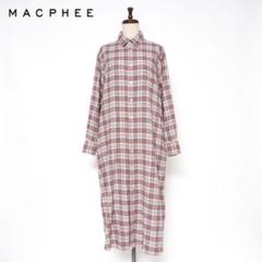 美品 MACPHEE ネルチェックシャツワンピース サイズ36*CD1190