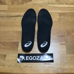 ASICS ブラック バッシュインソール 28cm、EGOZARUステッカー付き