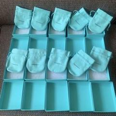 Tiffany ティファニー 空箱 巾着袋 ショップ袋 ✖️10セット Tiffany ティファニー空箱 巾着袋 ショップ袋 カード リボン