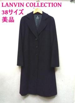 LANVIN*ランバンコレクション　カシミヤ混ショートコート ネイビー 40 LANVIN*ランバンコレクション カシミヤ混ショートコート