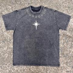 ブラックスタッズTシャツ ブラック グレー
