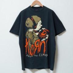 98年 USA製 GIANT KORN オフィシャル ヴィンテージ Tシャツ 1998 Korn T-shirt Giant Licence Follow the Leather Album