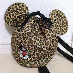ディズニー　ミッキーマウス ヒョウ柄 ショルダーバッグ