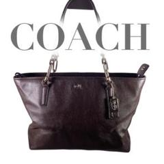 美品/COACH/トートバッグ/レザー/ブラウン/26805/マディソン/
