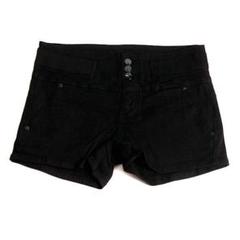 新品】3つボタン デニム カラー ショートパンツ レディース