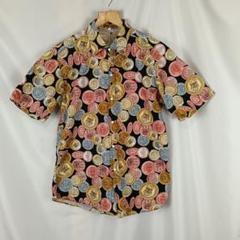 BENZ JEANS　半袖シャツ　総柄　XXL　ブラック　黒　B2544
