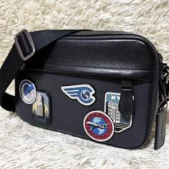無料発送 COACH レザー 斜め掛け ワッペン グラハム ショルダーバッグ バッグ