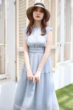 【美品】Herlipto PinDotPleatedLongDress S Herlipto Pin Dot Pleated Long Dress M
