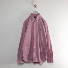希少オールドタグ・ラルフローレン・BDシャツ・刺繍プレイヤーロゴ・1521