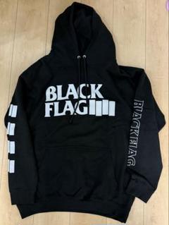 BLACK FLAG ブラックフラッグ 胸ロゴ パーカー BLACK FLAG ブラックフラッグ 刺繍ロゴ プルオーバーパーカー