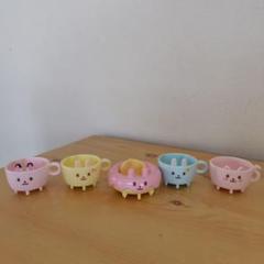 シルバニアファミリー　キラキラくじ　 ウサギカップ　5個まとめ売り