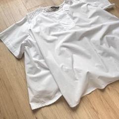mizuiroind 変形シャツブラウス オーバーサイズ レース