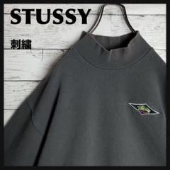 【即完モデル‼︎】STUSSY◇モックネック ロゴ刺繍 スウェット C517