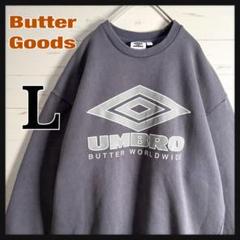 希少】Butter Goods UMBRO コラボ スウェット Lチャコール
