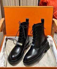 Hermes Lenny ブーツ 39.5 半額】エルメス HERMES ブーツ ファンク 38 24.5~25