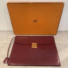 【美品】エルメス キリウス1 廃盤 クラッチバック ボックスカーフ ヴィンテージ