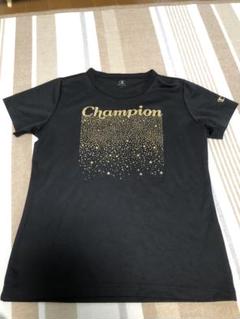 Champion ブラック 半袖 Tシャツ ゴールド星柄