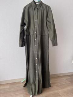 ZARA オーバーサイズ シャツ ロングワンピ  カーキ sizeL 2025年最新】zara シャツワンピース カーキの人気アイテム