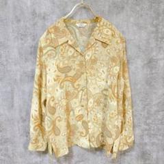 【美品】LEPORTE 長袖シャツ ペイズリー トップス ベージュ Mサイズ