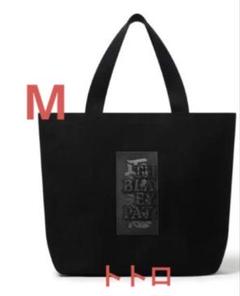 ブラックアイパッチ 取扱注意 刺繍 ロゴ トートバッグ ブラック M 新品M ブラックアイパッチ トートバッグ BlackEyePatch ブラック