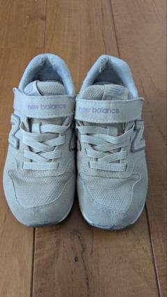 New Balance グレー　ホワイト　 スニーカー　18センチ