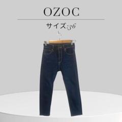 美品 OZOC ダークブルー ストレートデニム サイズ36
