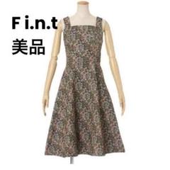 フィント　花柄ゴブラン織ワンピース　グリーンのサムネイル