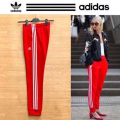 美品 L adidasoriginals トラックパンツ 赤 ジャージパンツ