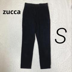 zucca ズッカ　パンツ　日本製　綿100% S ブラック　黒　ストレート