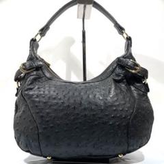 オーストリッチ　ハンドバッグ　ワンショルダーバッグ　フェリージ　極美品