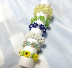 ビーズリング　6個セット　ハンドメイド