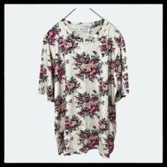 1108　ソレイドール【FREE】半袖　花柄　Tシャツ　総柄　可愛い　オシャレ