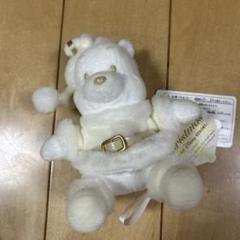 新品　ディズニーリゾート　ぬいぐるみバッジ　くまのプーさん　クリスマス