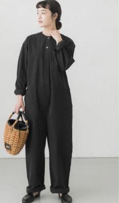 【新品】かぐれ バイオウォッシュジャンプスーツ（ブラック／フリーサイズ） かぐれ（カグレ）の「バイオウォッシュジャンプスーツ