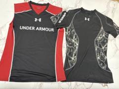 UNDER ARMOUR アンダーシャツ 2枚　セット　稲妻　赤　M