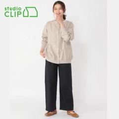 【美品希少】studio CLIP スッキリストレートパンツ Sネイビーのサムネイル