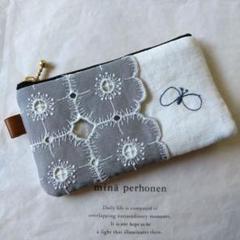anemone×choucho　ポーチ　ミナペルホネン　ハンドメイド