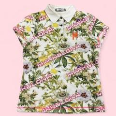 MARK&LONA マークアンドロナ 半袖ポロシャツ 38 花柄 ゴルフ