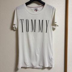 TOMMY JEANS トミージーンズ 半袖 Tシャツ 文字ロゴ カットソー 白