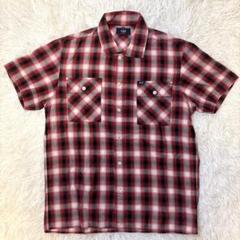 WTAPS VATOS S/S 半袖シャツ 赤 チェック S 綿100%