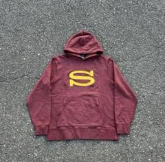 old stussy 90s ビンテージパーカー　バーガンディ　イエロー　好配色 old stussy 90s ビンテージパーカー バーガンディ イエロー 好