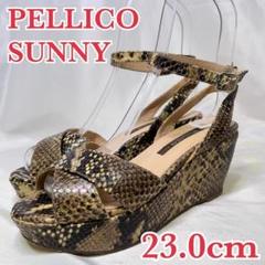 超美品 PELLICO SUNNY サンダル ウェッジソール アンクルストラップ