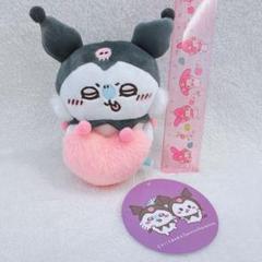 ちいかわ×サンリオ　デスクトップから見守るひっかけぬいぐるみ　モモンガ　クロミ ちいかわ×サンリオキャラクターズ デスクトップから見守る