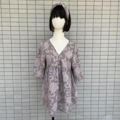 着物リメイク　チュニックワンピース　ヘアーバンド付き
