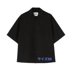 JIL SANDER SHIRT 50 半袖シャツ　ブラック　ジルサンダー