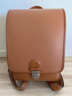 【極美品】3スタイル合成皮革 幅8㎝スリムランドセル　キャメル　イオンのサムネイル