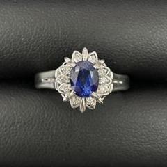 Pm900 サファイア1.12ct ダイヤモンドリング#12 Pm900 サファイア1.12ct ダイヤモンドリング#12